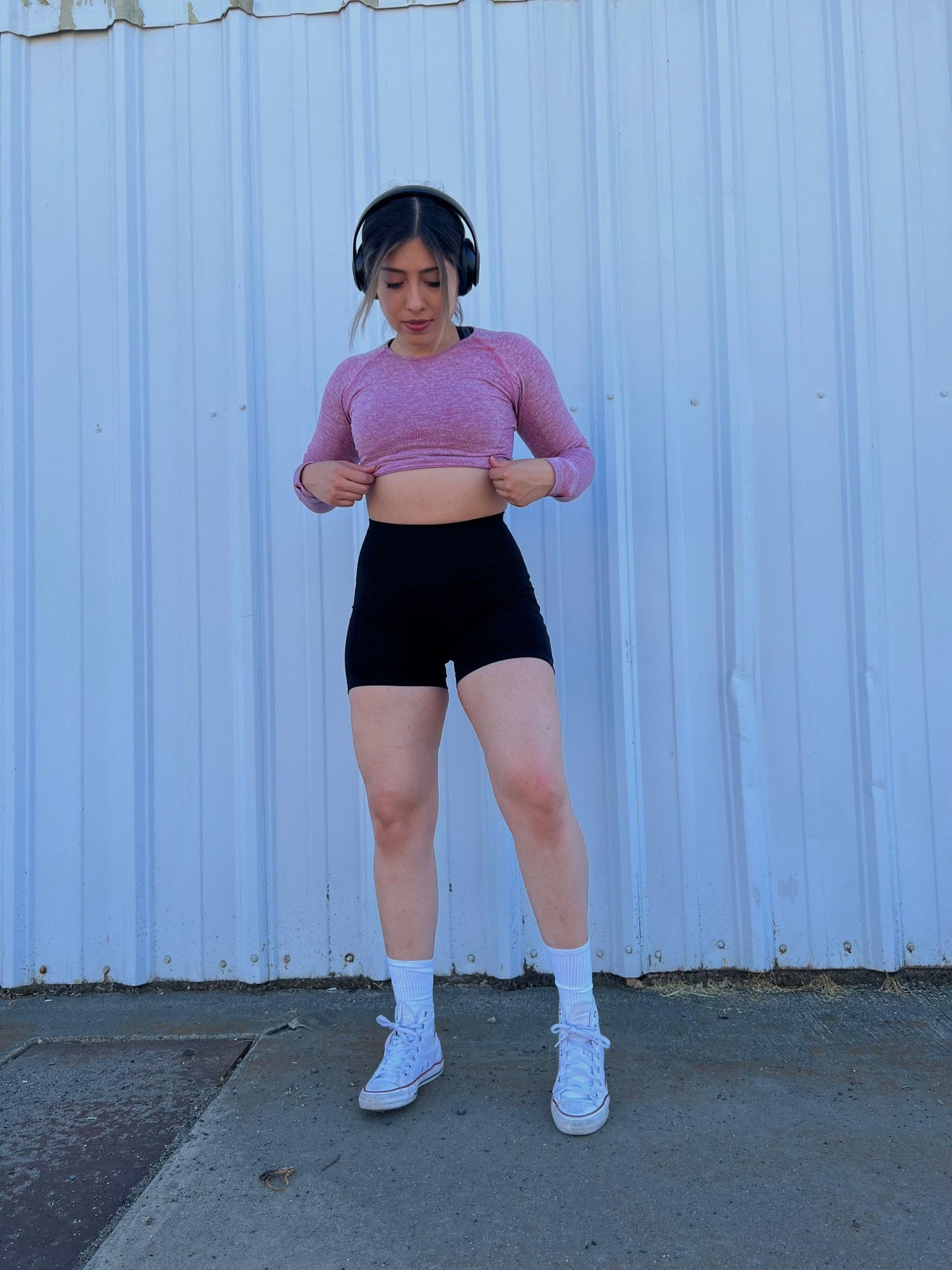 Black Seamless Shorts