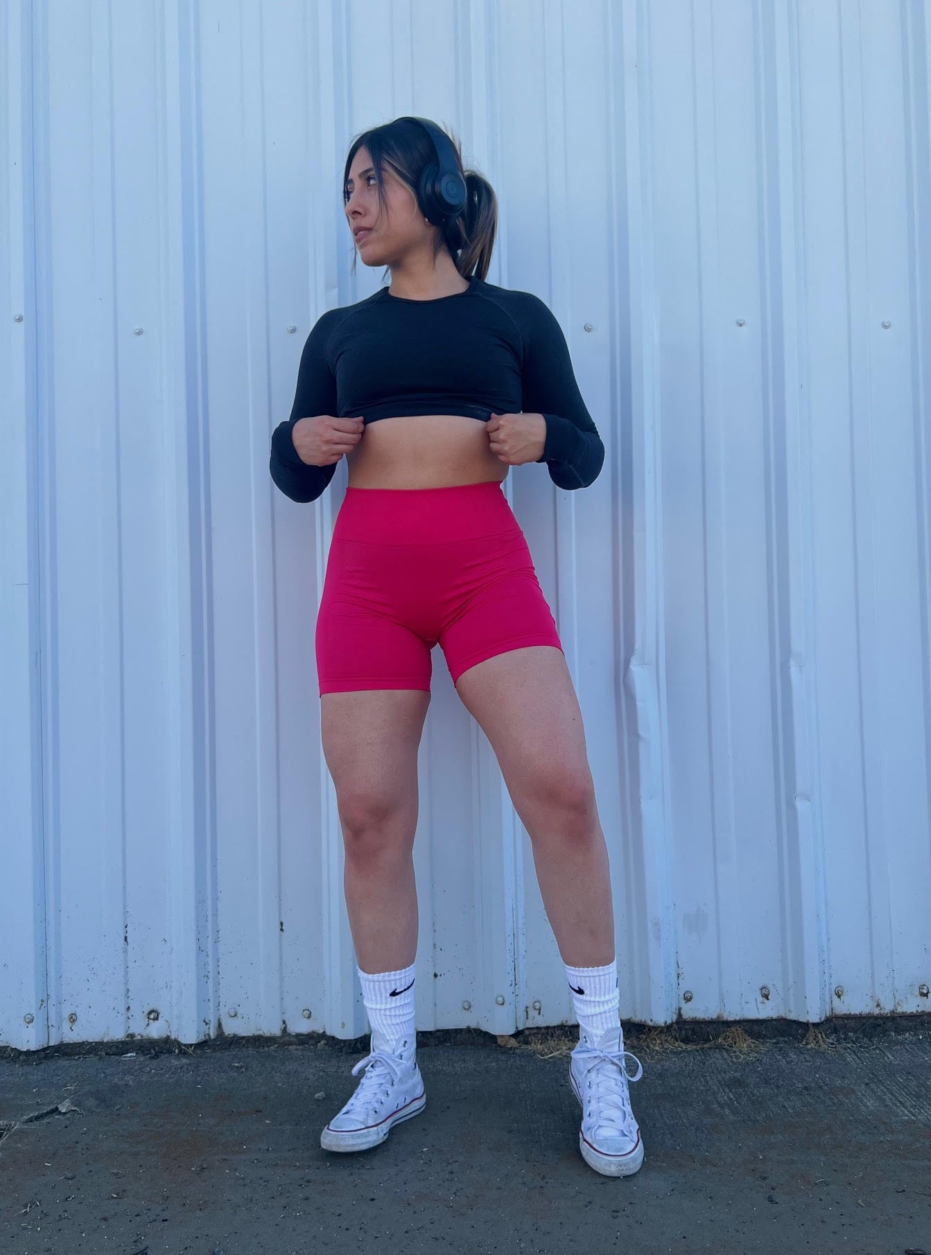 Pink Seamless Shorts