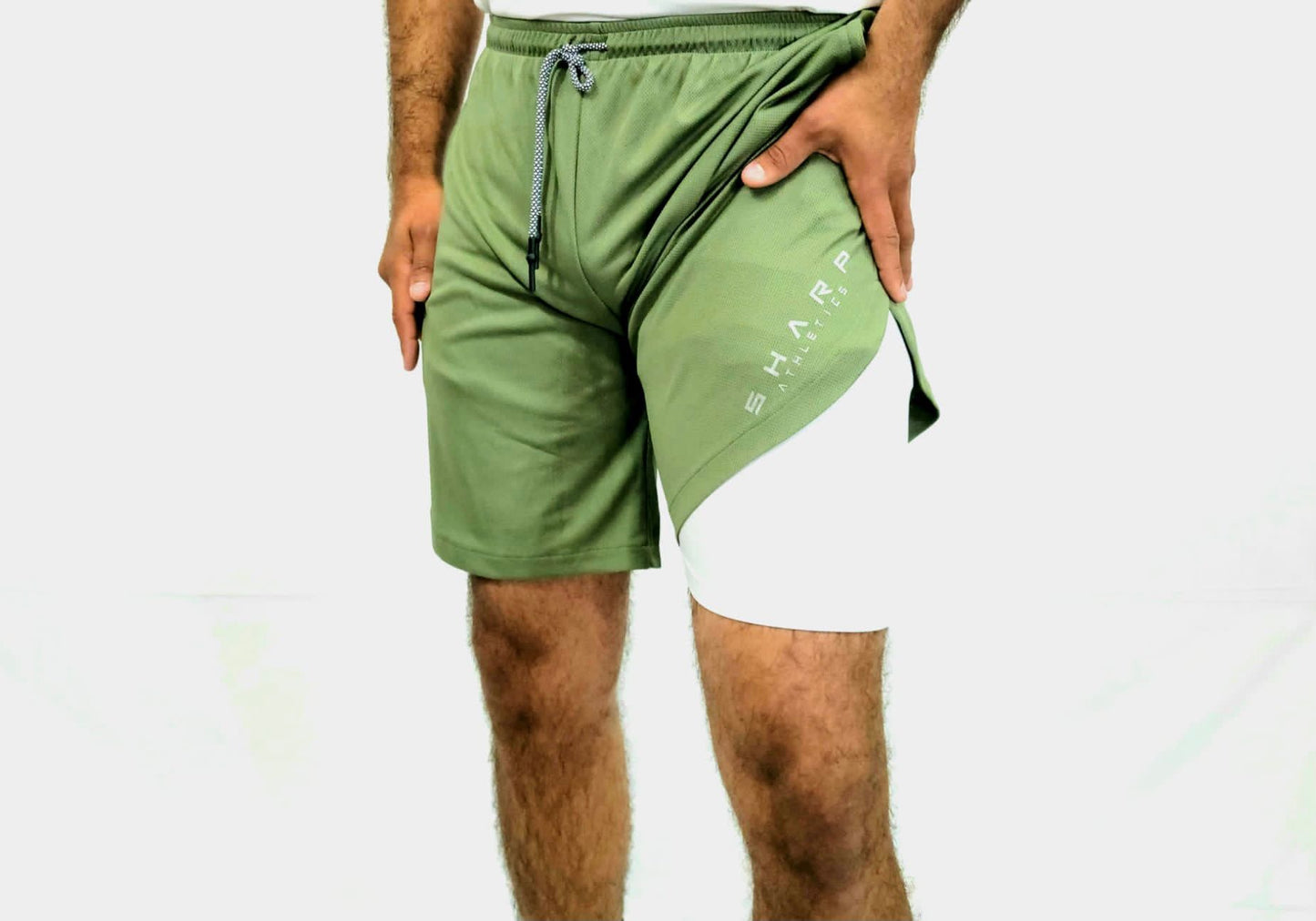 Men's 2 in 1 Athletic Sport Shorts